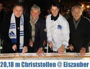 10. Geburtstag feiert der Münchner Eiszauber am 10.12.2010 mit einem 20,18 m langen Christstollen (©Foto: Martin Schmitz)
